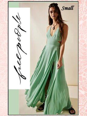 Free People Lillie Maxi Dress👗 , Small, Turquoise